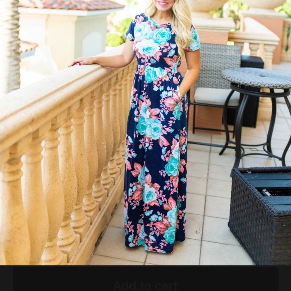 BRAND NEW Blue Floral Maxi